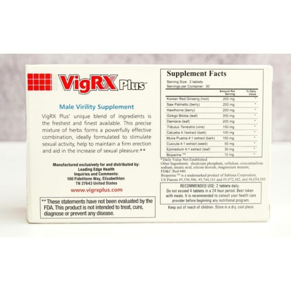 VigRX Plus Dietary Supplement With Precise Mixture Of Herbs