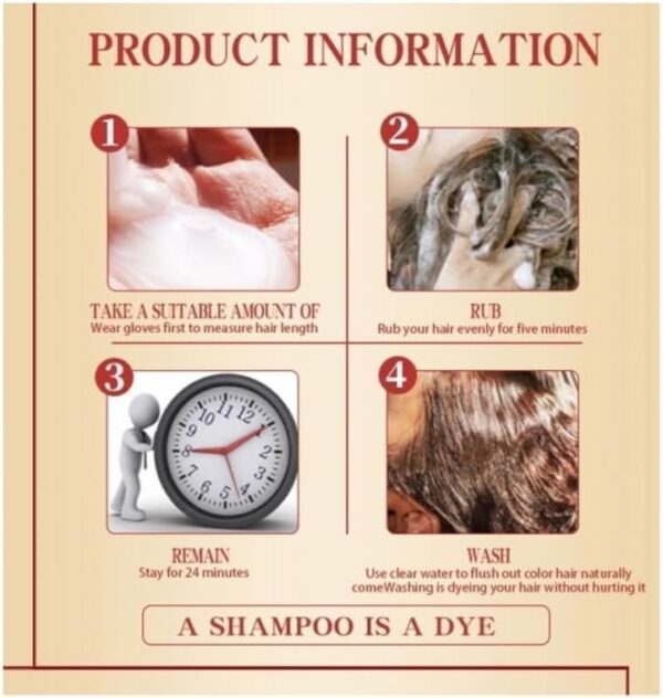 Mokero Argan Hair Dye oil Color Shampoo-500ML (DARK BROWN) thumbnail 2