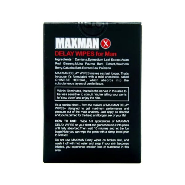 Max men Men Delay Wipes for Time thumbnail 3