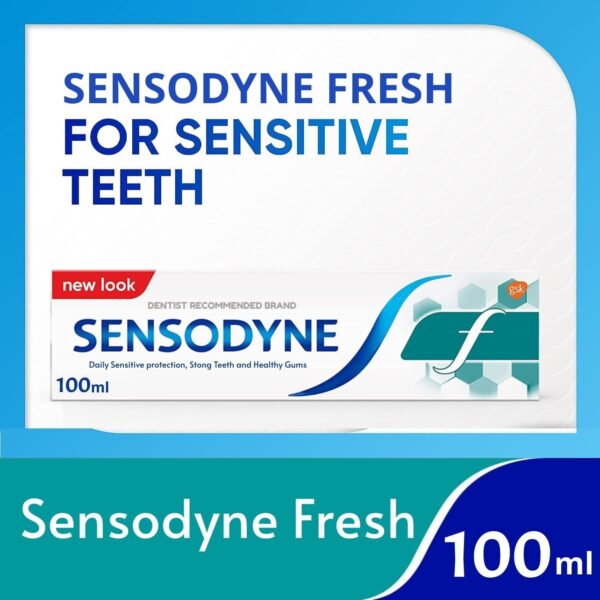 Sensodyne Toothpaste Flouride For Sensitive Teeth, Fresh Flavour, 100Ml, (2 Value Pack) thumbnail 2