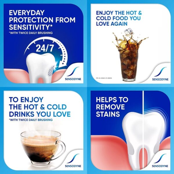 Sensodyne Toothpaste Flouride For Sensitive Teeth, Fresh Flavour, 100Ml, (2 Value Pack) thumbnail 3